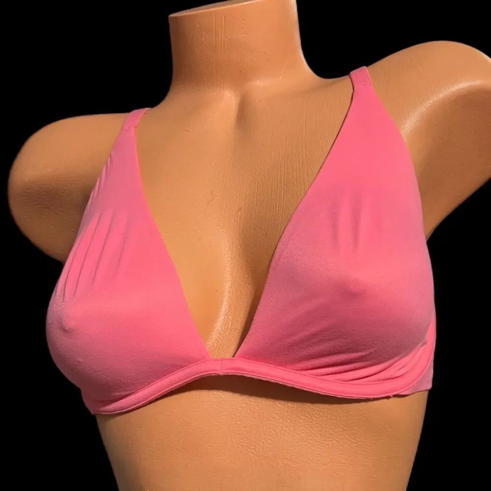 Victoria’s Secret Incredible Supersoft Smooth Unlined Plunge bralette Bra Papaya